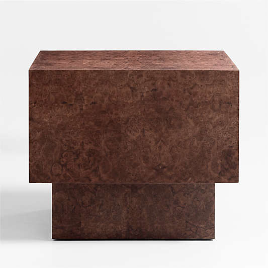 Cubist Burl End Table