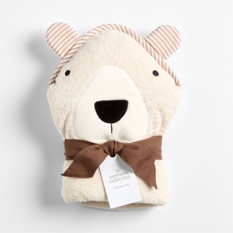 Cuddle Bear Undyed 100% Organic Cotton Hooded Baby Towel - image 4 of 8