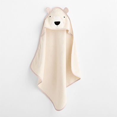 View Cuddle Bear Undyed 100% Organic Cotton Hooded Baby Towel details