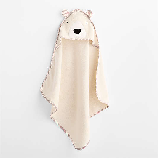 Cuddle Bear Undyed 100% Organic Cotton Hooded Baby Towel