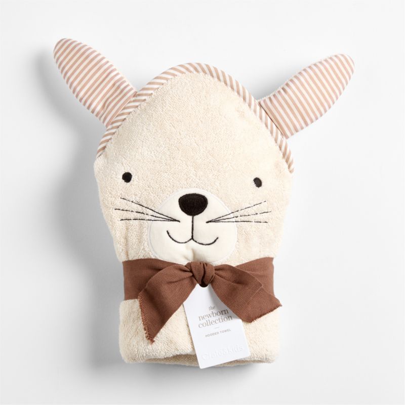 Cuddle Bunny Undyed 100% Organic Cotton Hooded Baby Towel - image 2 of 6