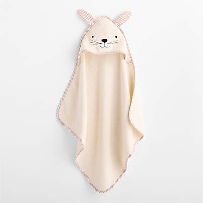 Cuddle Bunny Undyed 100% Organic Cotton Hooded Baby Towel