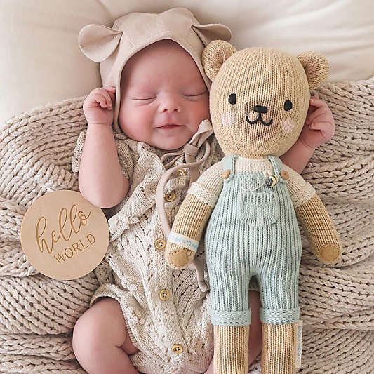 Cuddle+Kind Little Charlie Honey Bear Yarn Doll