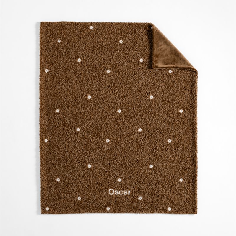 Cuddle Brown Sherpa Bear Face Embroidered Kids Throw Blanket - image 3 of 7