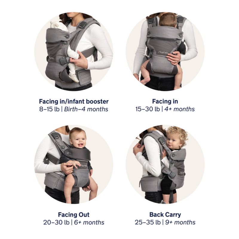 Nuna cudl™ 4-in-1 Softened Shadow Grey Baby Carrier - image 6 of 6