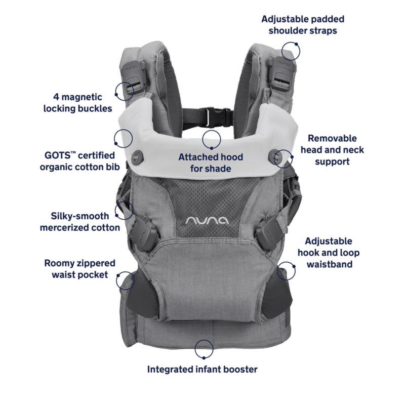 Nuna cudl™ 4-in-1 Softened Shadow Grey Baby Carrier - image 5 of 6