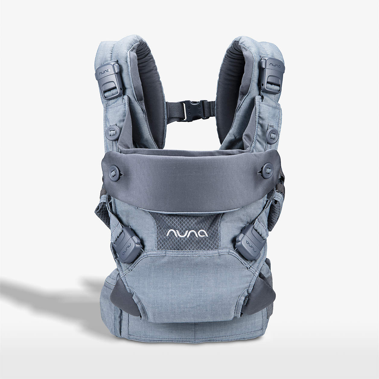 Nuna cudl 4in1 Softened Denim Blue Baby Carrier + Reviews Crate & Kids