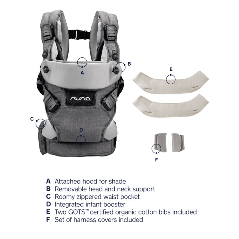 Nuna cudl™ 4-in-1 Softened Shadow Grey Baby Carrier - image 4 of 6