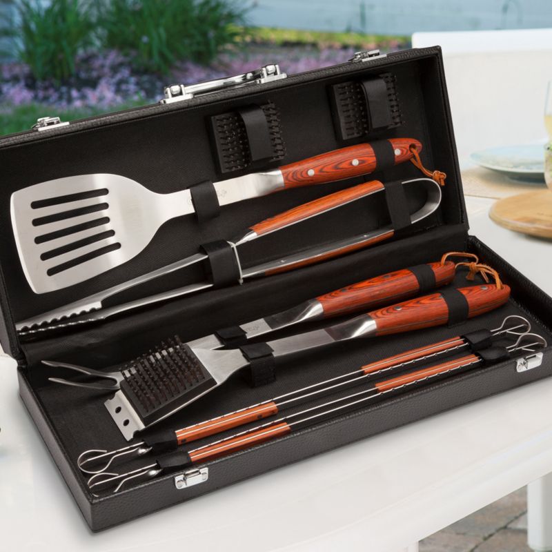 Cuisinart Premium 10 Piece Stainless Steel Grill BBQ Tool Set Reviews Crate Barrel