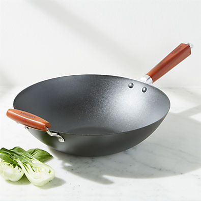 View Cuisinart ® 14" Pre-Seasoned Steel Wok with Helper Handle details