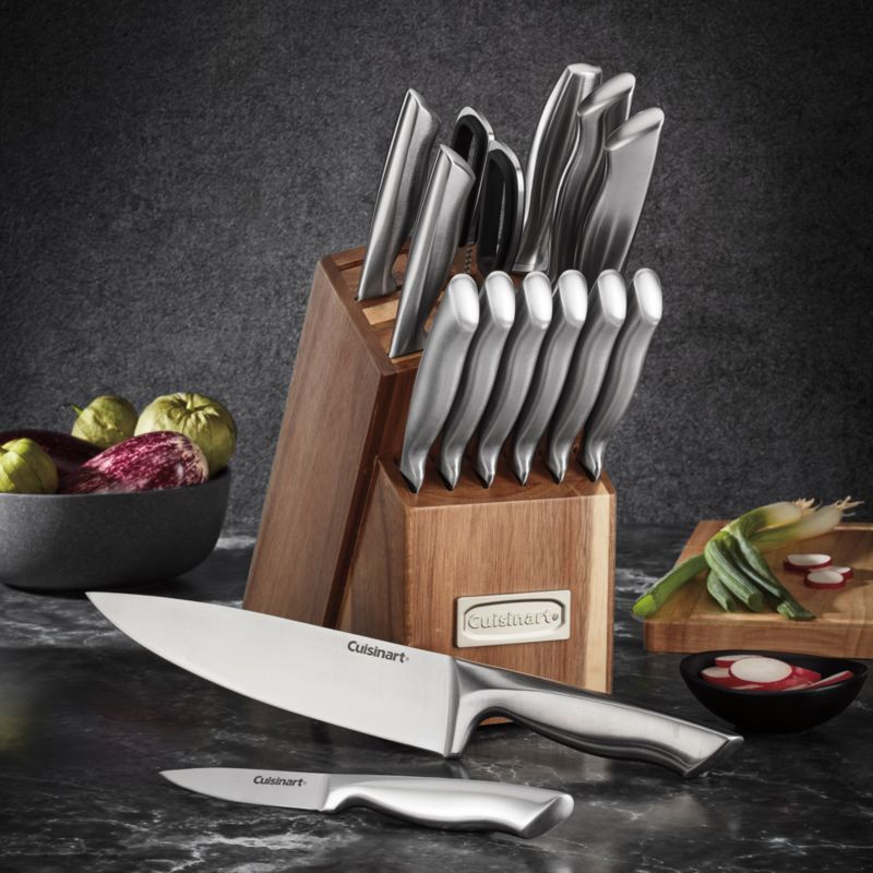Cuisinart ® 15-Piece Stainless Steel Hollow-Handle Cutlery Block Set with Acacia Block