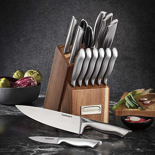 Cuisinart ® 15-Piece Stainless Steel Hollow-Handle Cutlery Block Set with Acacia Block