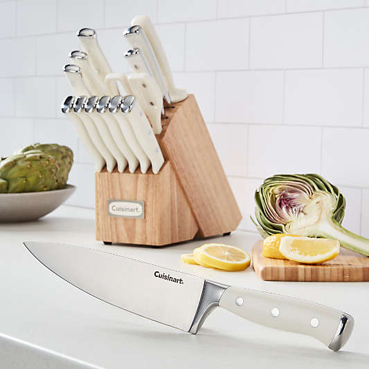 Cuisinart ® Vanilla Creme Triple Rivet 15-Piece Knife Block Set