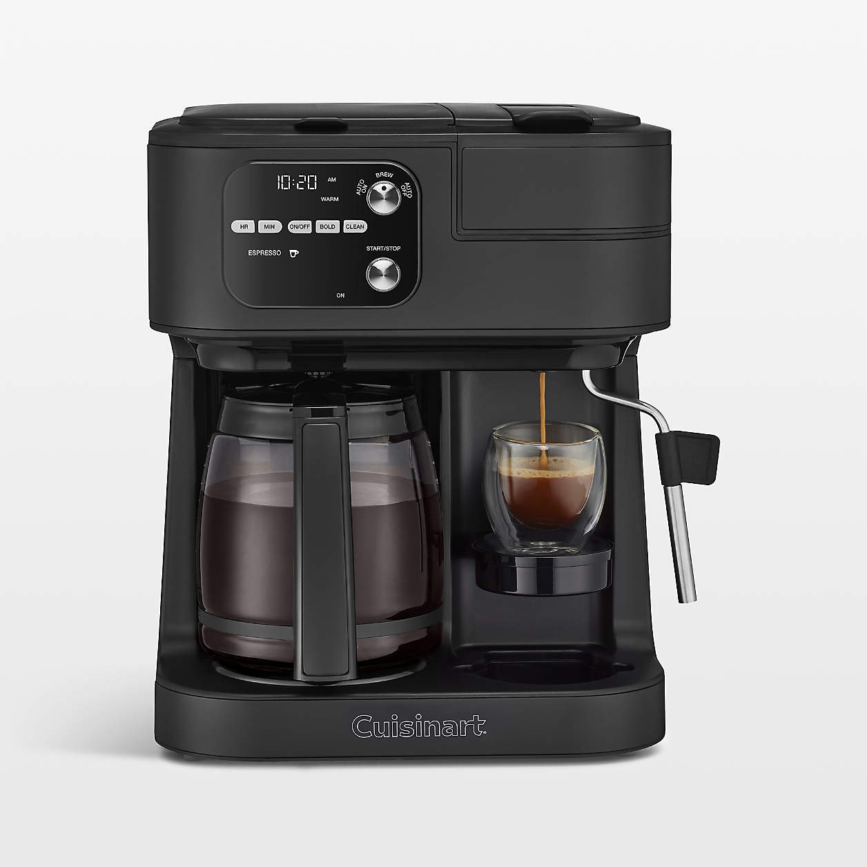 Cuisinart Coffee Center Barista Bar 4 In 1 Matte Black Coffee Maker Reviews Crate And Barrel 2120