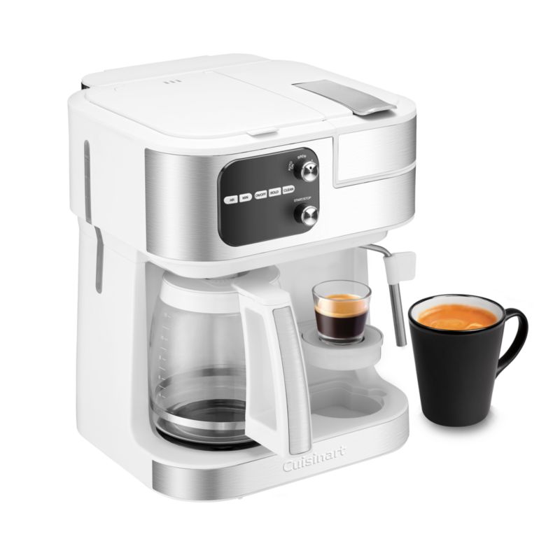 Cuisinart Coffee Center Barista Bar 4 In 1 White Coffee Maker Reviews Crate Barrel