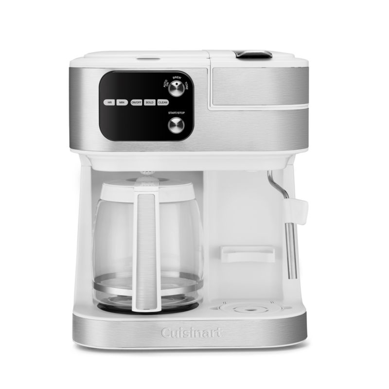 Cuisinart Coffee Center Barista Bar 4 In 1 White Coffee Maker Reviews Crate And Barrel 8865