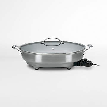 All-Clad Electrics Stainless Steel and Nonstick Surface Skillet 7 Quart  1800 Watts Temp Control, Cookware, Pots and Pans, Oven, Broil, Dishwasher  Safe