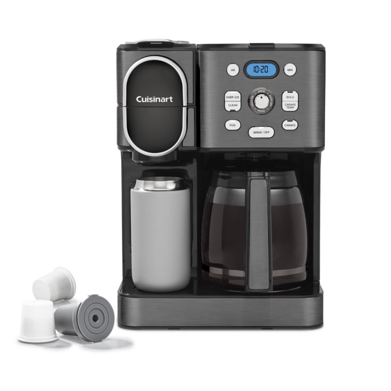 Cuisinart Coffee Center Black Stainless Steel 12 Cup Coffee Maker and Single Brewer Reviews Crate Barrel