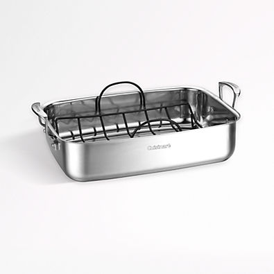 View Cuisinart ® Chef's Classic ™ 15" Stainless Steel Roasting Pan with Rack details