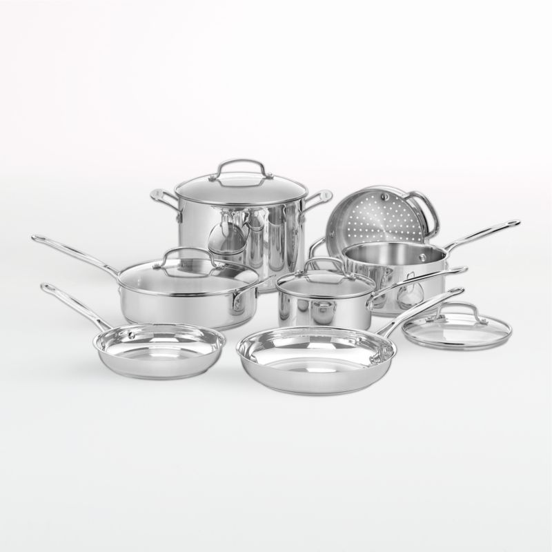 Cuisinart GreenGourmet Non-Stick Hard Anodized 10-Piece Cookware Set +  Reviews, Crate & Barrel