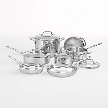Cuisinart Smart Nest 11pc Stainless Nesting Cookware Set **NEW**