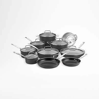 Cuisinart 15-Piece Matte White Stainless Steel Cookware Set | Crate & Barrel