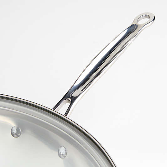 Cuisinart ® Chef's Classic™ Stainless Steel 14" Stir-Fry Pan with Helper Handle and Glass Cover