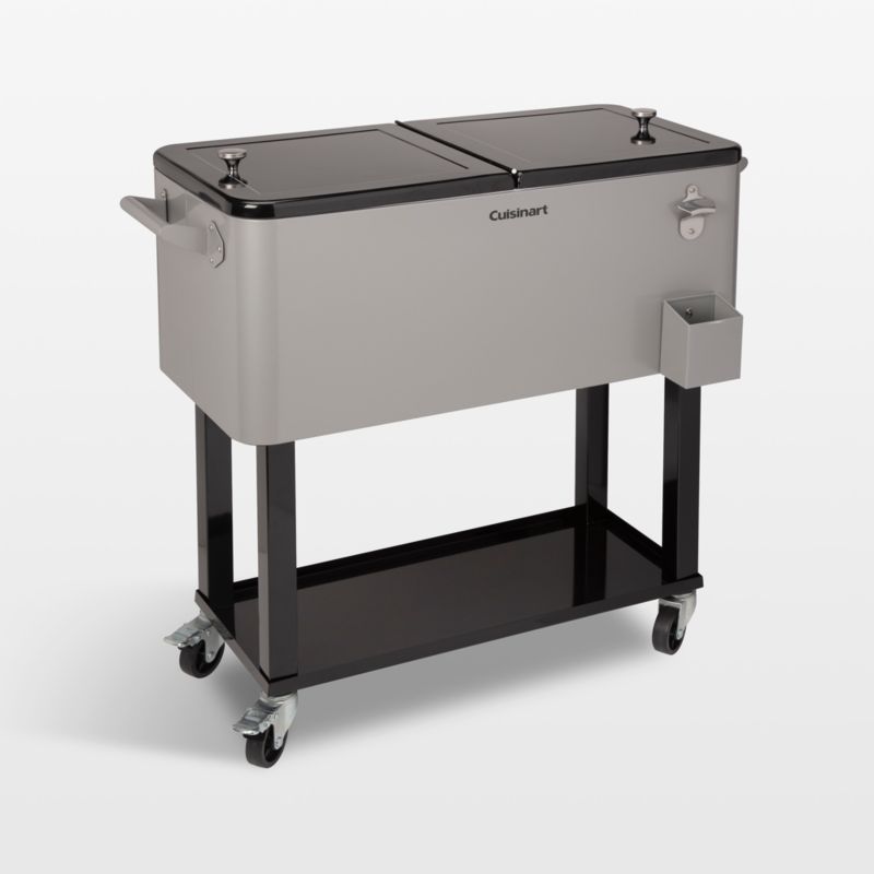 Cuisinart 80 Qt. Grey Outdoor Cooler Cart + Reviews | Crate & Barrel