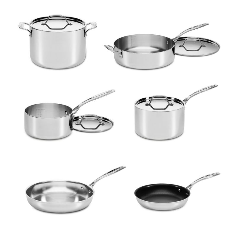 Cuisinart ® Custom-Clad 5-Ply Stainless Steel 10-Piece Cookware Set - image 1 of 2