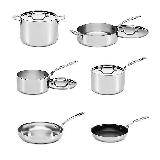 Cuisinart ® Custom-Clad 5-Ply Stainless Steel 10-Piece Cookware Set