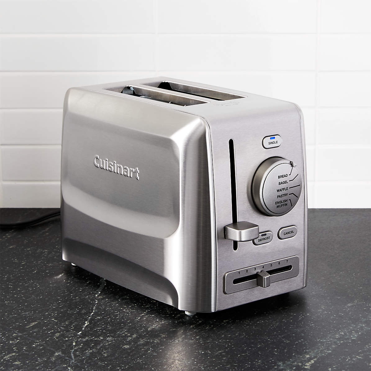 Cuisinart Classic White and Brushed Stainless Steel 4-Slice Steel Toaster +  Reviews