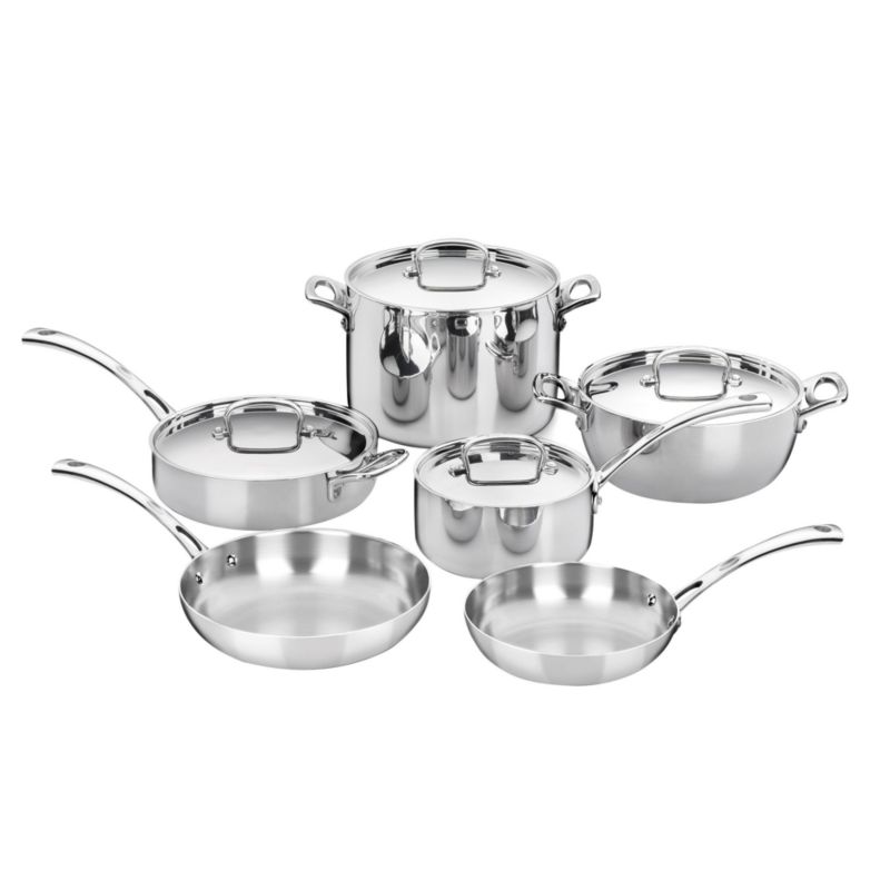 Cuisinart ® French Classic Tri-Ply Stainless Steel 10-Piece Cookware Set