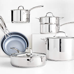 Cuisinart 12 Piece Cookware Set, MultiClad Pro Triple Ply, Silver, MCP-12N