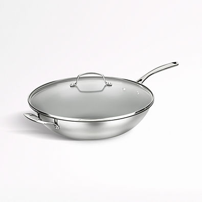 View Cuisinart ® Forever Stainless Collection ™ 14" Non-Stick Stir Fry Pan with Lid details