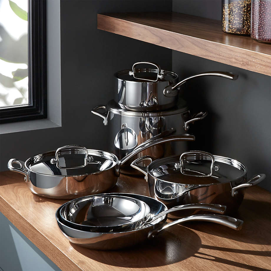 Cuisinart French Classic Tri Ply Stainless Steel 10 Piece Cookware Set Reviews Crate And Barrel 8461