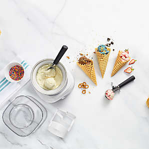Crate&Barrel Cuisinart ® Pure Indulgence ™ 2-Quart Frozen Yogurt, Sorbet  and Ice Cream Maker