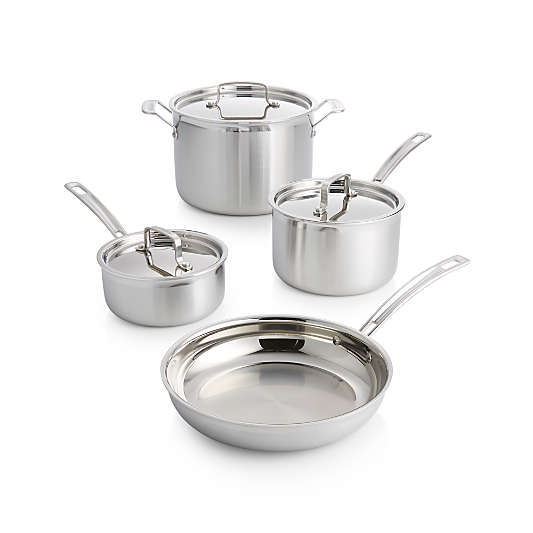 Cuisinart ® MultiClad Pro™ 7-piece Tri-Ply Stainless Steel Cookware Set