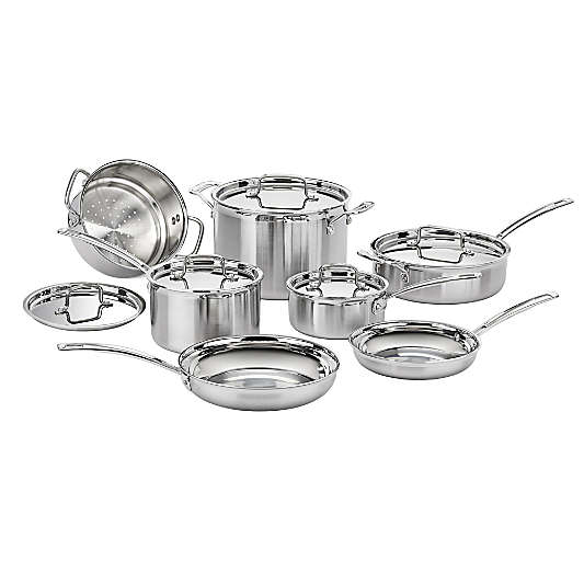 Cuisinart ® MultiClad Pro™ 12-Piece Tri-Ply Stainless Steel Cookware Set