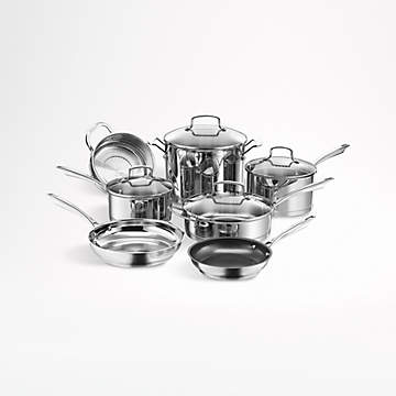 Cuisinart 12 Piece Cookware Set, MultiClad Pro Triple Ply, Silver, MCP-12N  & MCP194-20N Multiclad Pro Triple Ply Stainless Cookware 4-Quart Skillet