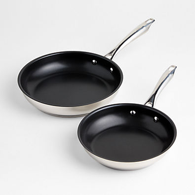 View Cuisinart ® Professional Series Stainless Steel Non-Stick 2-Piece 8" and 10" Skillet Set details