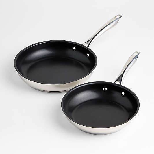 Cuisinart ® Professional Series Stainless Steel Ceramic Non-Stick 8" and 10" Skillet Set