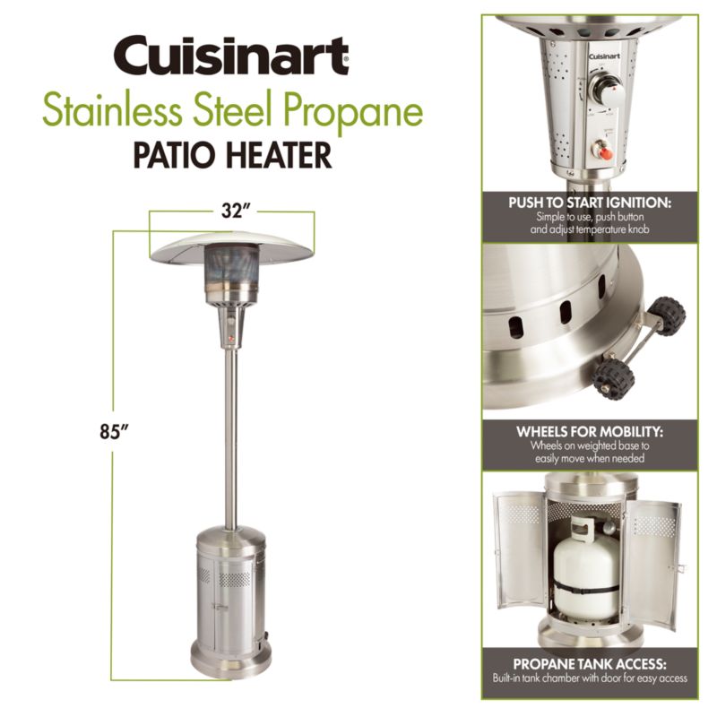 Cuisinart® Stainless Steel Outdoor Propane Patio Heater - image 6 of 8