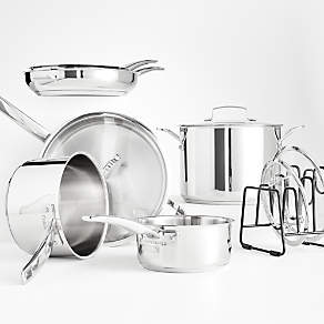 Cuisinart French Classic Tri-Ply Stainless 10-Piece Cookware Set, Silver