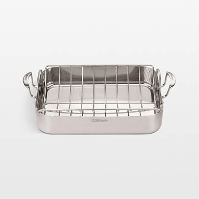 Cuisinart ® Multi-Clad Pro Tri-Ply Stainless Steel 16" Rectangular Roaster with Rack