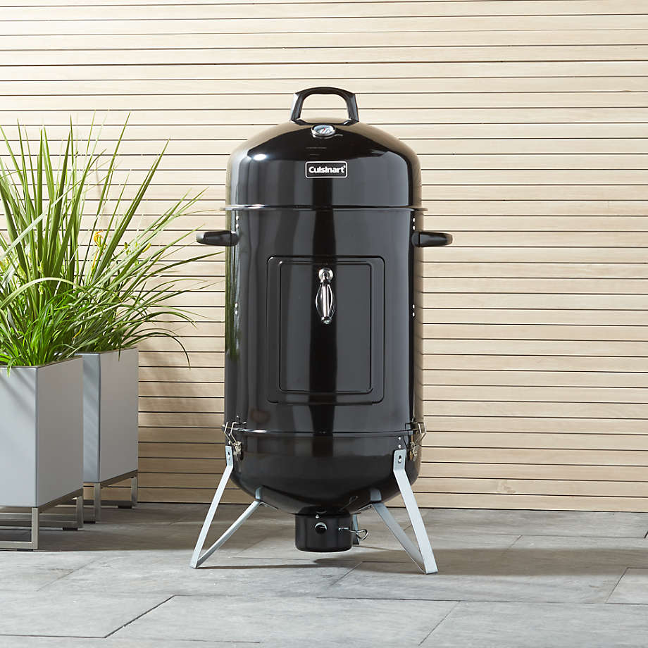 Cuisinart 18" Black Vertical Outdoor Barbecue Charcoal Smoker Cooker