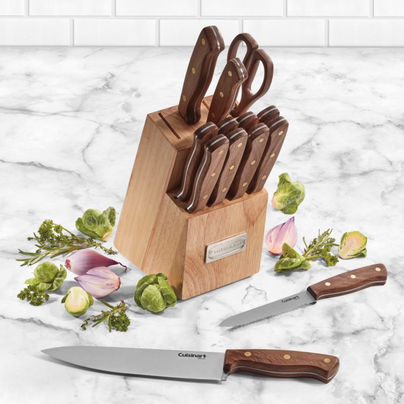 Cuisinart ® Walnut Triple Rivet 14-Piece Knife Block Set - image 2 of 4