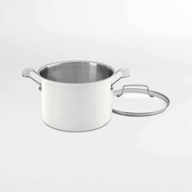 Cuisinart ® -Piece Matte White Stainless Steel Cookware Set