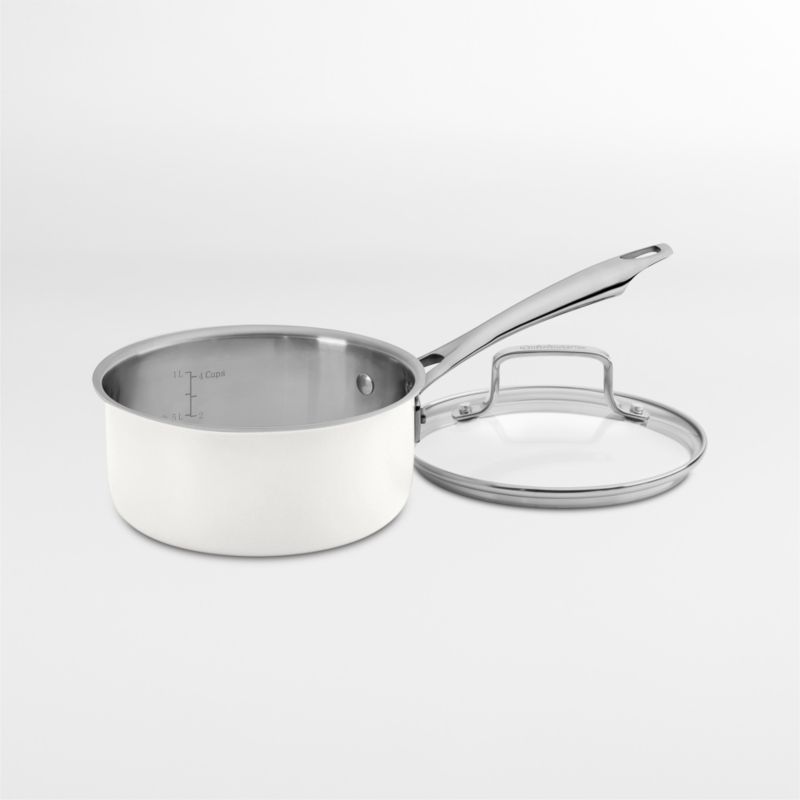 Cuisinart ® -Piece Matte White Stainless Steel Cookware Set