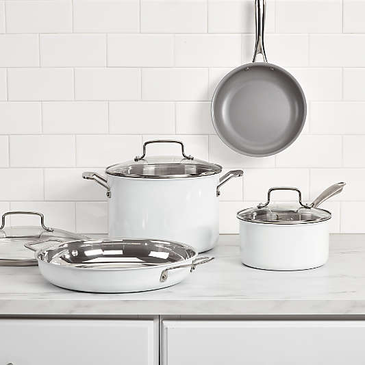 Cuisinart ® 15-Piece Matte White Stainless Steel Cookware Set