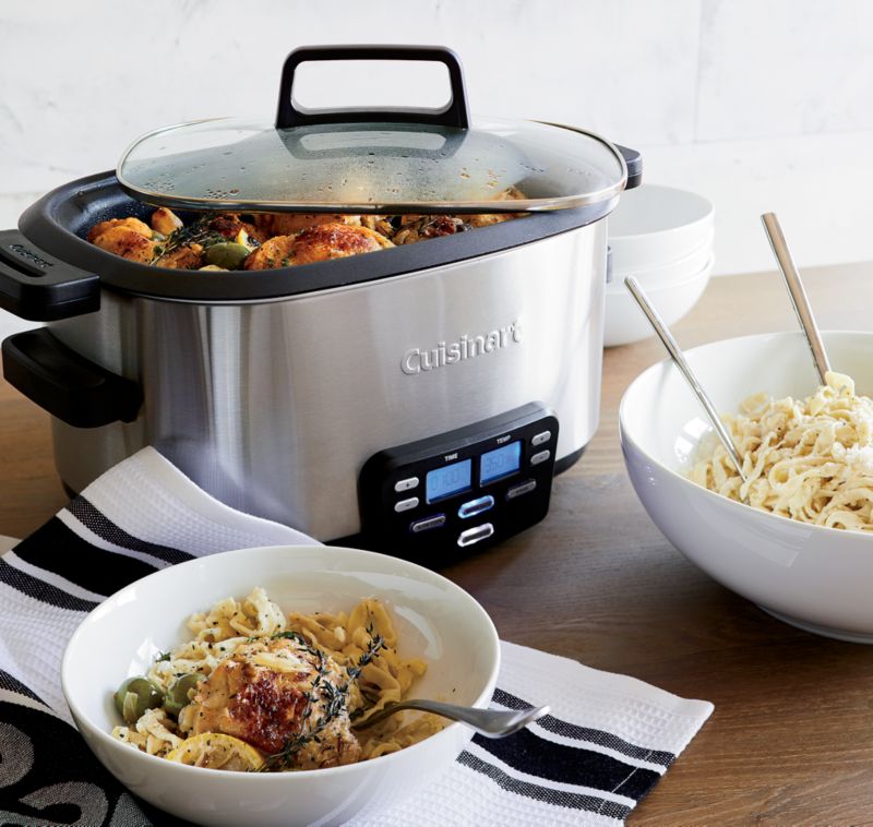 Cuisinart MSC-600 6 Quart 3-In-1 Cook Central Multicooker Slow Cooker  Steamer Bundle with 1 YR CPS Enhanced Protection Pack 